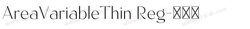 AreaVariableThin Reg字体转换